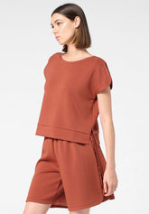 T-shirt in Tessuto Tecnico Modal Boarding Pass - Terracotta - Terracotta | Oroblù