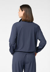 Giacca Manica Lunga in Tessuto Tecnico Leggero ed Elasticizzato New Travel - Blu - Blue | Oroblù