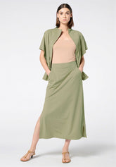 Gonna in Tessuto Tecnico Leggero ed Elasticizzato New Travel - Militare - Military | Oroblù