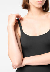 Body Spallina Stretta in Eco-Microfibra Elasticizzata Skinwear - Nero - Black | Oroblù