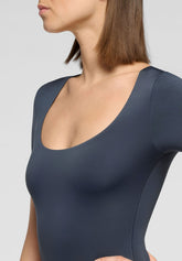 Body Maniche Corte in Eco-Microfibra Elasticizzata Skinwear - Hematite - Hematite 1 | Oroblù