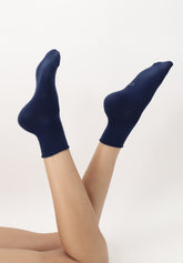 Calzino in Cotone Bio Ankle - Blu - Blue | Oroblù
