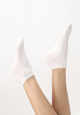 Calzino Sneakers in Cotone Bio - Bianco - White | Oroblù