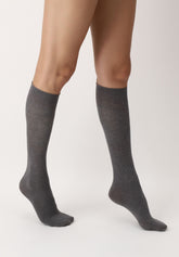 Gambaletto Coprente in Modal e Cashmere Cheryl - Grigio Melange - Grey melange | Oroblù