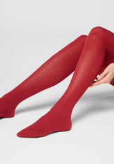 Collant Coprente in Modal e Cashmere Cheryl - Rosso Intenso - Deep red | Oroblù