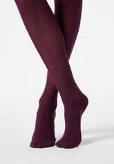 Collant Coprente in Modal e Cashmere Cheryl - Prugna 3 - Plum 3 | Oroblù