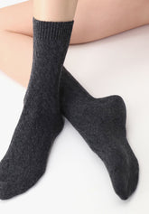 Calzino in Lana e Cashmere Gwen - Nero Melange - Black melange | Oroblù