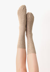 Calzino in Lana e Cashmere Gwen - Beige Melange - Beige melange | Oroblù