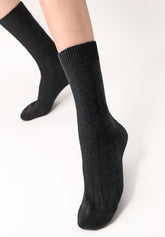 Calzino in Lana e Cashmere Gwen - Nero - Black | Oroblù