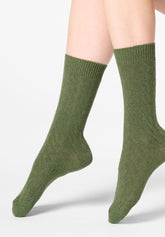 Calzino in Lana e Cashmere Gwen - Verde - Botanic | Oroblù