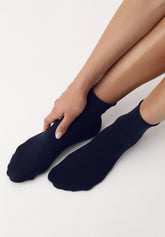 Calzino Corto in Lana superwash Nives - Blu 11 - Blue 11 | Oroblù