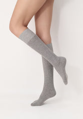 Gambaletto Coprente in Lana Alpaca e Cotone Jasmine - Grigio Melange - Grey melange | Oroblù