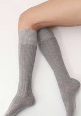 Gambaletto Coprente in Lana Alpaca e Cotone Jasmine - Grigio Melange - Grey melange | Oroblù