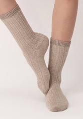 Calzino in Lana e Cotone Jasmine - Beige Melange - Beige melange | Oroblù