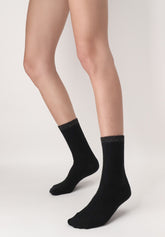 Calzino in Lana e Cotone Jasmine - Nero - Black | Oroblù