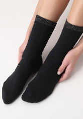 Calzino in Lana e Cotone Jasmine - Nero - Black | Oroblù