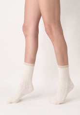 Calzino in Lana e Cotone Jasmine - Bianco Lana - Wool | Oroblù