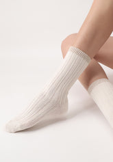 Calzino in Lana e Cotone Jasmine - Bianco Lana - Wool | Oroblù