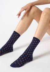 Calzini in Viscosa Twins Joyful Bipack - Blu - Blue | Oroblù