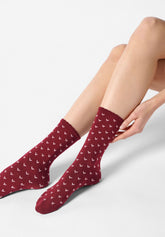 Calzini in Viscosa Twins Joyful Bipack - Bordeaux - Bordeaux | Oroblù