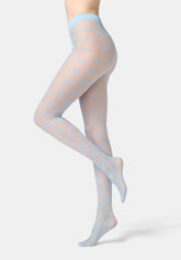 Collant semi Velato effetto Pizzo Lace Allure 30 - Azzurro Cielo 8 - Sky 8 | Oroblù