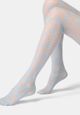 Collant semi Velato effetto Pizzo Lace Allure 30 - Azzurro Cielo 8 - Sky 8 | Oroblù