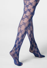 Collant semi-velato effetto Pizzo Floreale Stylish Lace 30 - Blu Marino 2 - Marine 2 | Oroblù