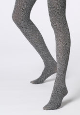Blickdichte Strumpfhose Irregular Chevron 60 - Wool Chevron - Wool chevron | Oroblù