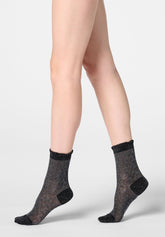 Kurze Socke Bloom Knit - Grau Melange - Grey melange | Oroblù