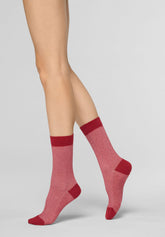 Chevron Short Socks - Intense Red - Deep red | Oroblù