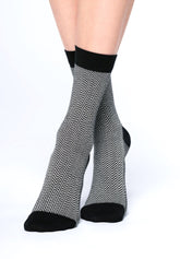 Chaussettes courtes Chevron - Noir - Black | Oroblù