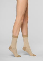Chevron Short Socks - Beige - Beige | Oroblù
