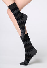 Short Socks Velvet Tweed - Grey - Grey | Oroblù