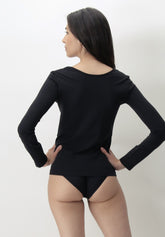 Maglia Manica Lunga Dolcevita - Nero - Black | Oroblù
