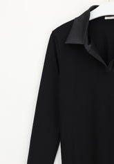 Maglia Polo Manica Lunga in Cotone e Modal Perfect Line Cotton - Nero - Black | Oroblù