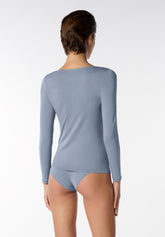 Maglia Manica Lunga in Micromodal e Cashmere Perfect Cashmere - Carta da Zucchero - Sugar paper | Oroblù