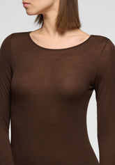 Langarmpullover aus Micromodal und perfektem Kaschmir - Schokolade 3 - Chocolate 3 | Oroblù