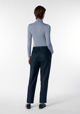 Leggings in Flanella Elasticizzata - Blu a Righe - Blue stripes | Oroblù