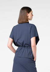 Giacca Parka Manica Corta in Tessuto Tecnico Leggero ed Elasticizzato New Travel - Blu - Blue | Oroblù