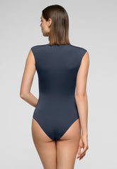 Body Smanicato in Microfibra Elasticizzata Skinwear - Hematite - Hematite 1 | Oroblù