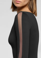 Body Maniche Lunghe Microfibra Elasticizzata Skinwear - Nero - Black | Oroblù