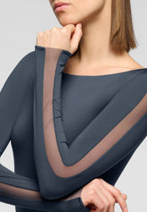 Body Maniche Lunghe Microfibra Elasticizzata Skinwear - Hematite - Hematite 1 | Oroblù