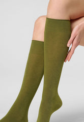 Gambaletto Coprente in Modal e Cashmere Cheryl - Verde - Botanic | Oroblù