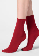 Calzino Corto in Modal e Cashmere Cheryl - Rosso Intenso - Deep red | Oroblù