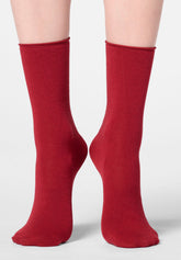 Calzino Corto in Modal e Cashmere Cheryl - Rosso Intenso - Deep red | Oroblù