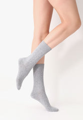 Calzino in Lana e Cashmere Gwen - Grigio Melange - Grey melange | Oroblù