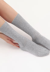 Calzino in Lana e Cashmere Gwen - Grigio Melange - Grey melange | Oroblù