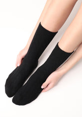 Calzino in Lana e Cashmere Gwen - Nero - Black | Oroblù