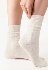 Calzino in Lana e Cashmere Gwen - Bianco Lana - Wool | Oroblù