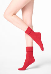 Calzino in Lana e Cashmere Hilda - Rosso Intenso - Deep red | Oroblù